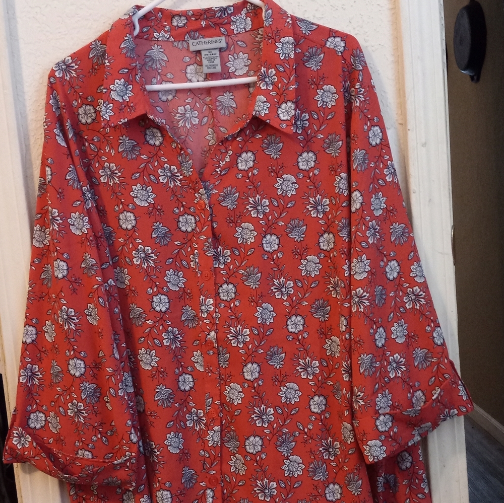 Catherine's Plus Size Floral Blouse